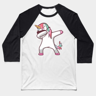 Dabbing Unicorn Baseball T-Shirt